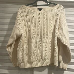 Point sur sweater. Heavy. Cream. Size s. Collab with jcrew